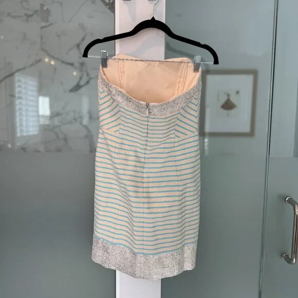 Lilly Pulitzer strapless Remi metallic mini dress 2 - Picture 3 of 4